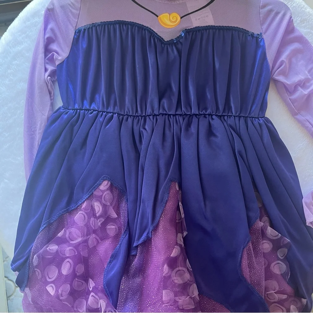 Disney villains Ursula costume dress and wig set Halloween S 6 girls kids NEW